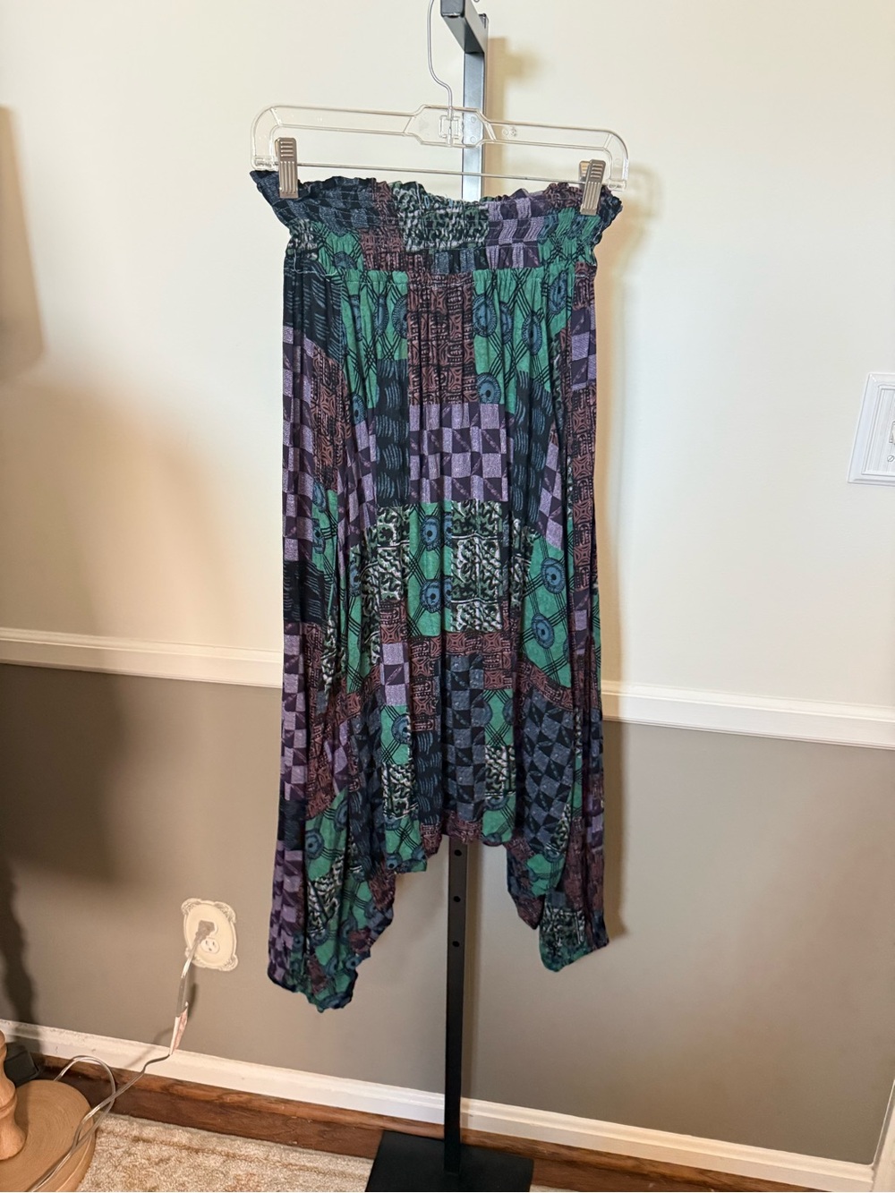 Free People Into the Wild Boho Patchwork Harem Pant Size Small Slouchy Fit - Picture 8 of 9